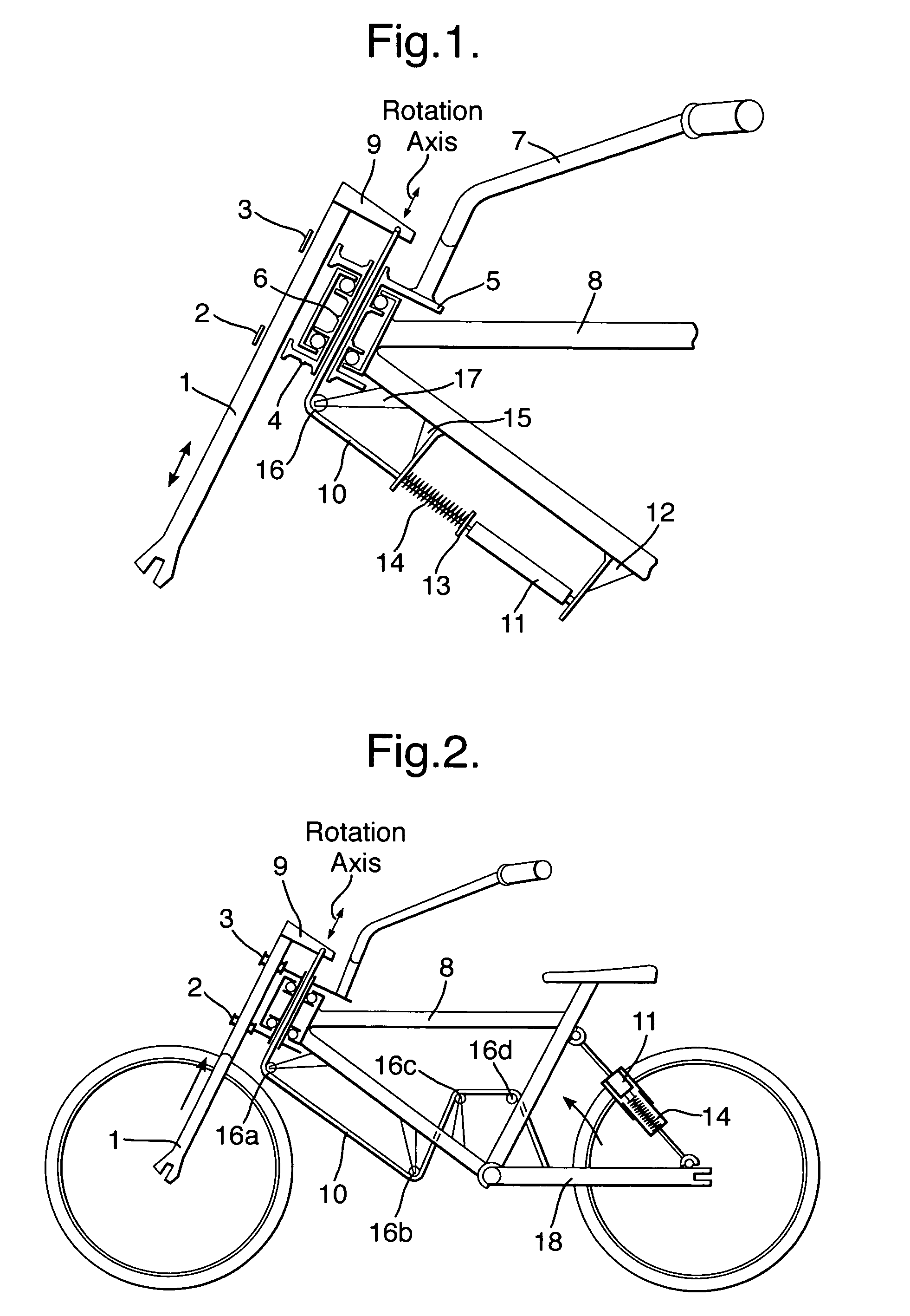 Front suspension for vehicles with front steerable wheel