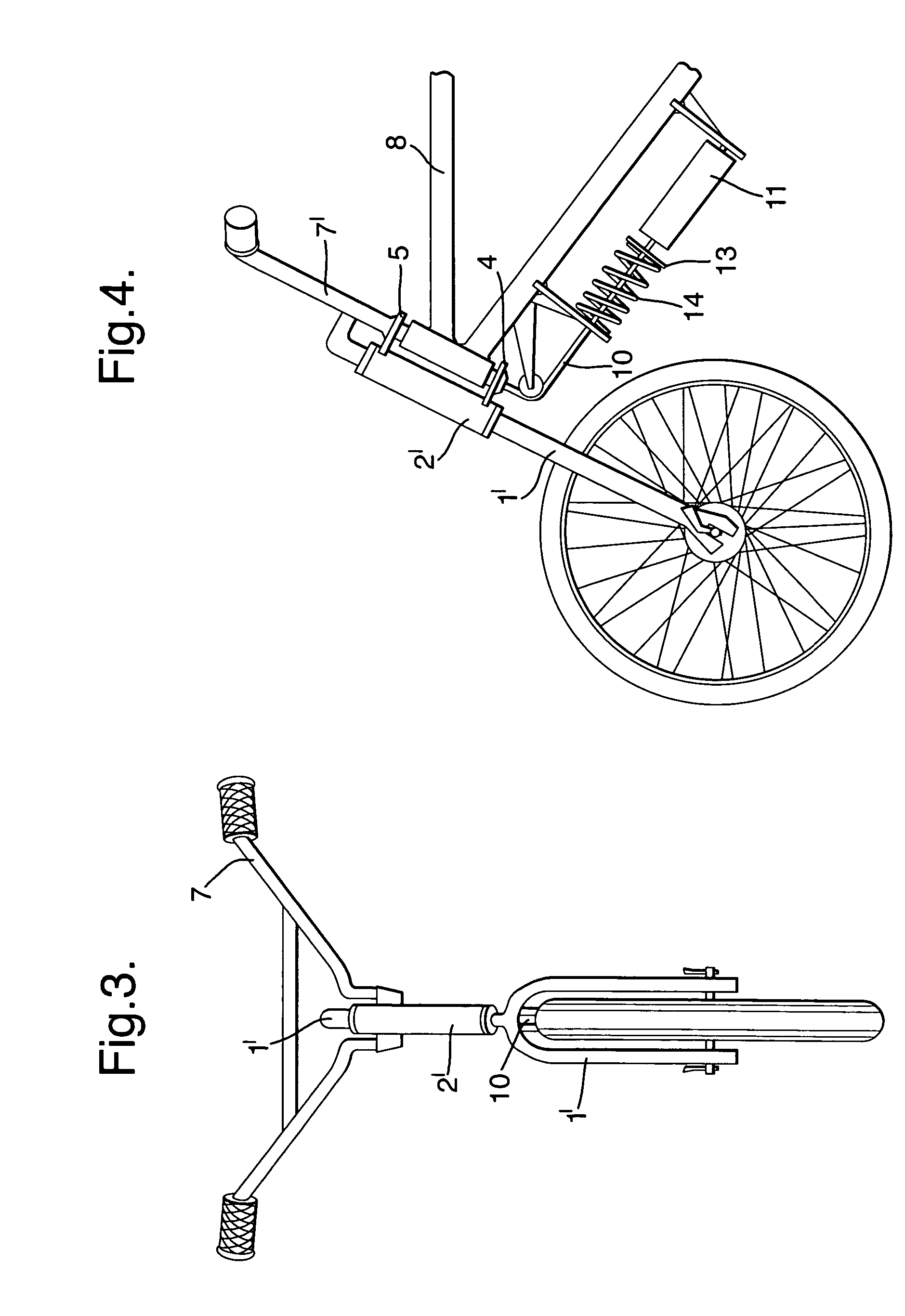 Front suspension for vehicles with front steerable wheel