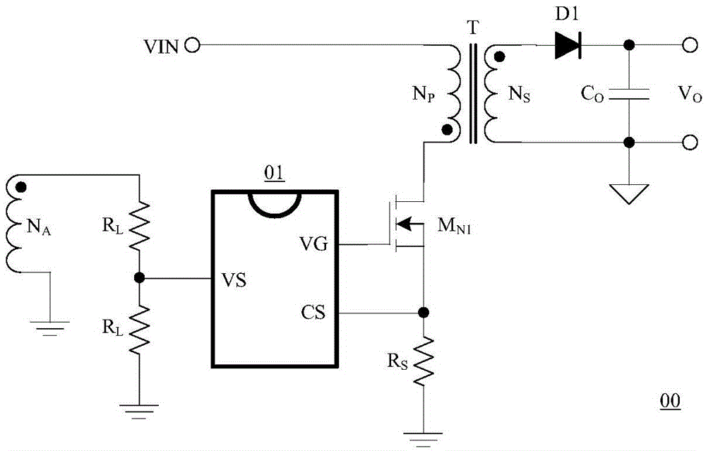 Wave trough breakover control circuit and control method thereof