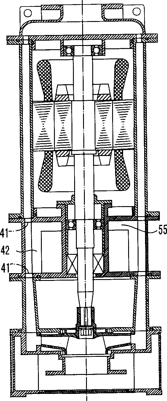 Vertical pump for mine