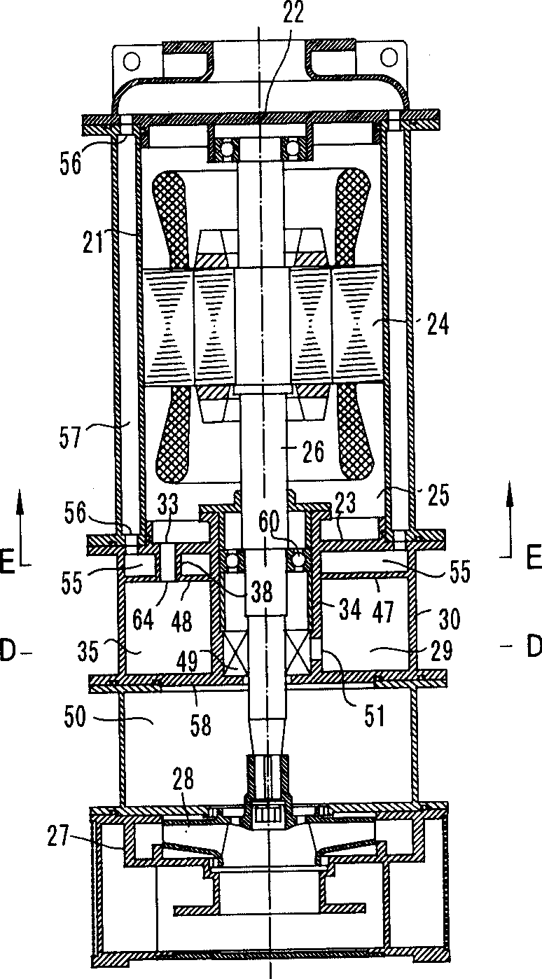 Vertical pump for mine