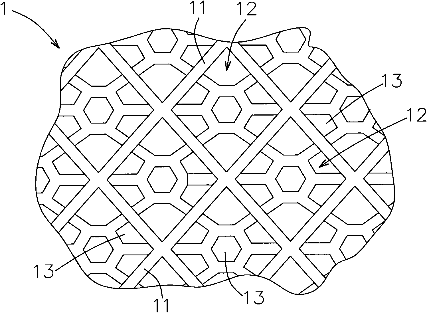 Thin material and sanitary pad with same