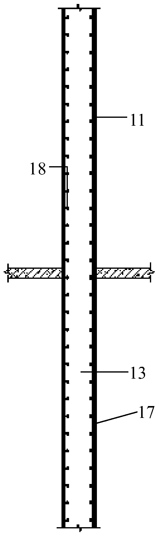 Connecting structure and construction method of fabricated shear wall structure