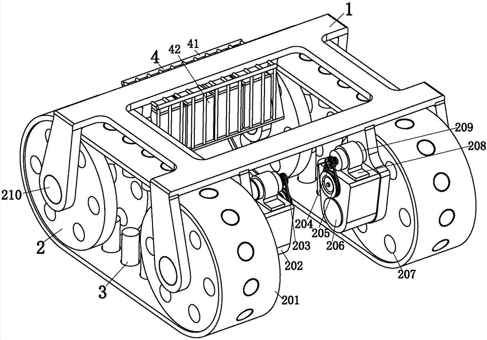 A crawler-type multi-living transport robot