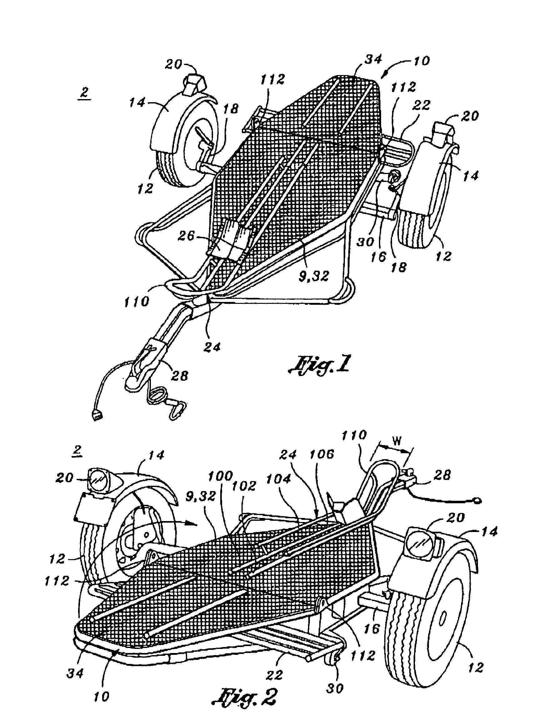 Vertically stowable modular multi-purpose trailer