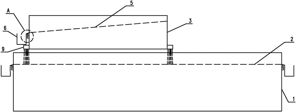 Planing machine body of gantry planing machine