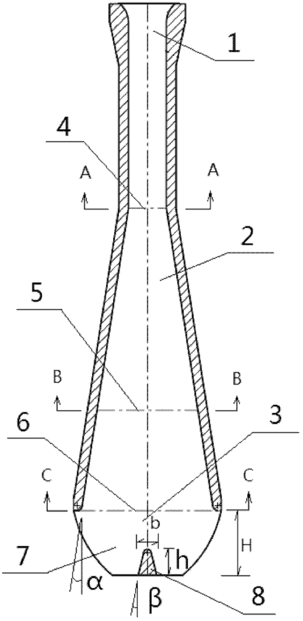 Double-hole immersed waterslot for flexible thin slab casting (FTSC) crystallizer