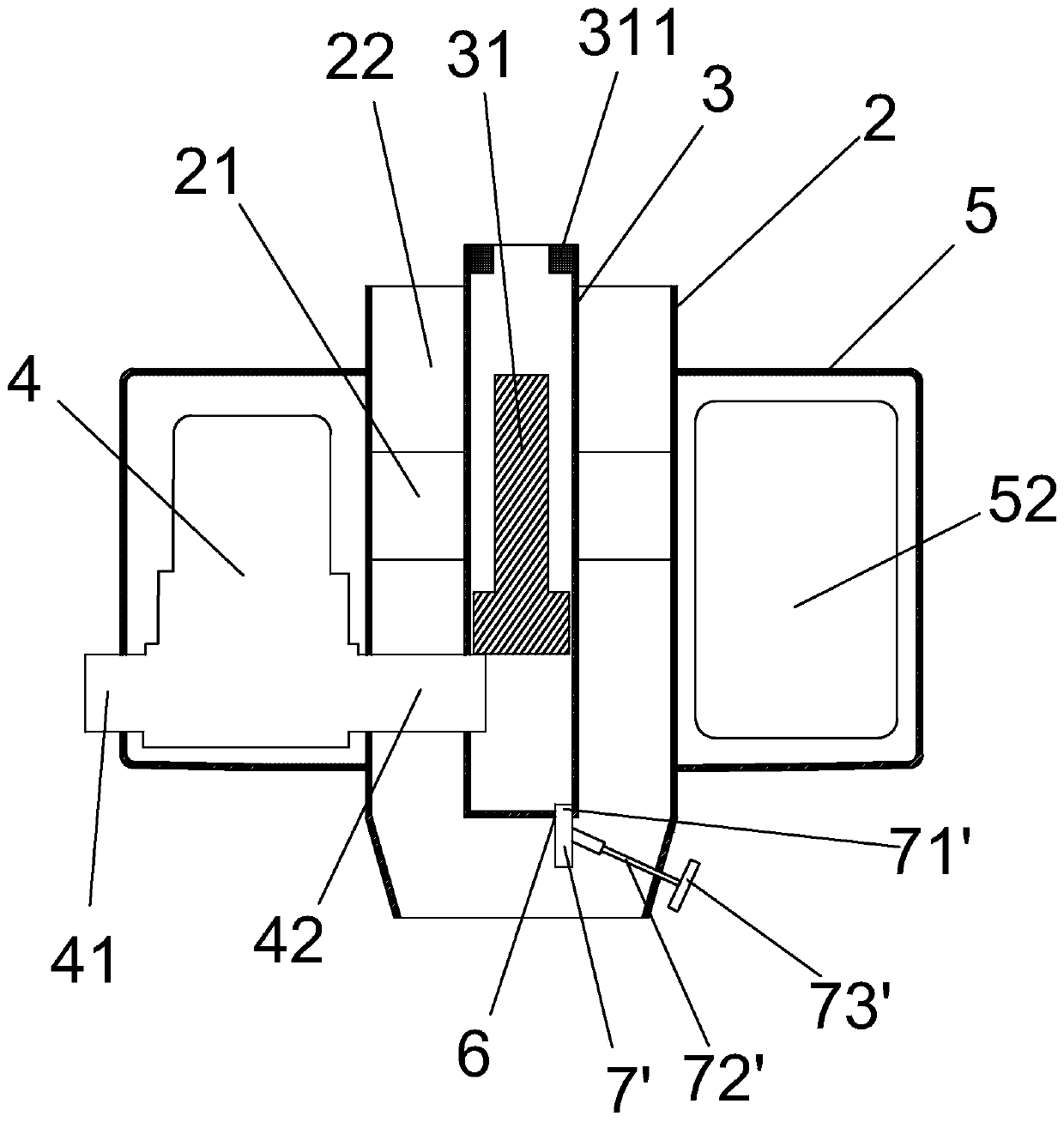 Induction automatic flushing tank