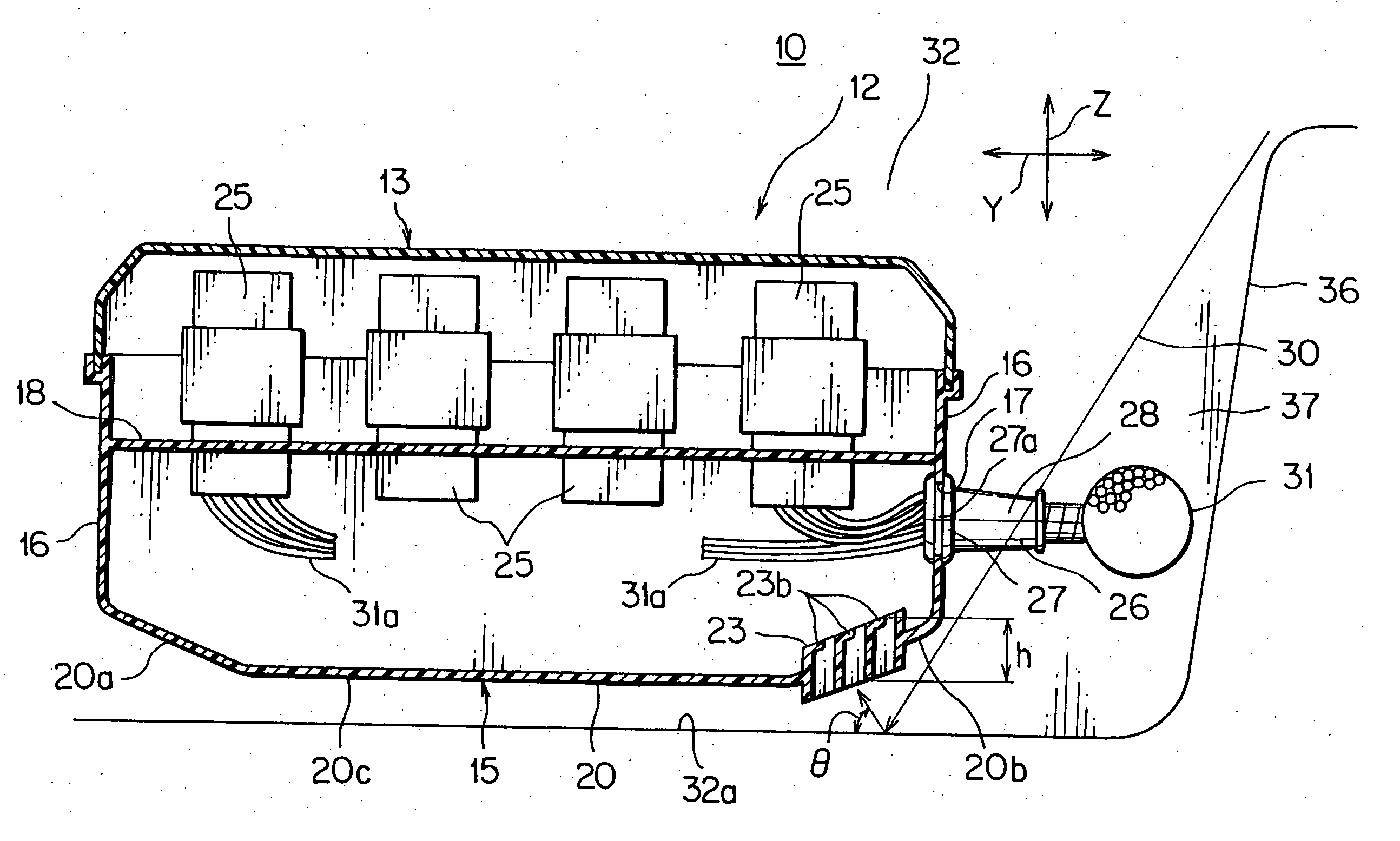 Waterproof structure of junction box