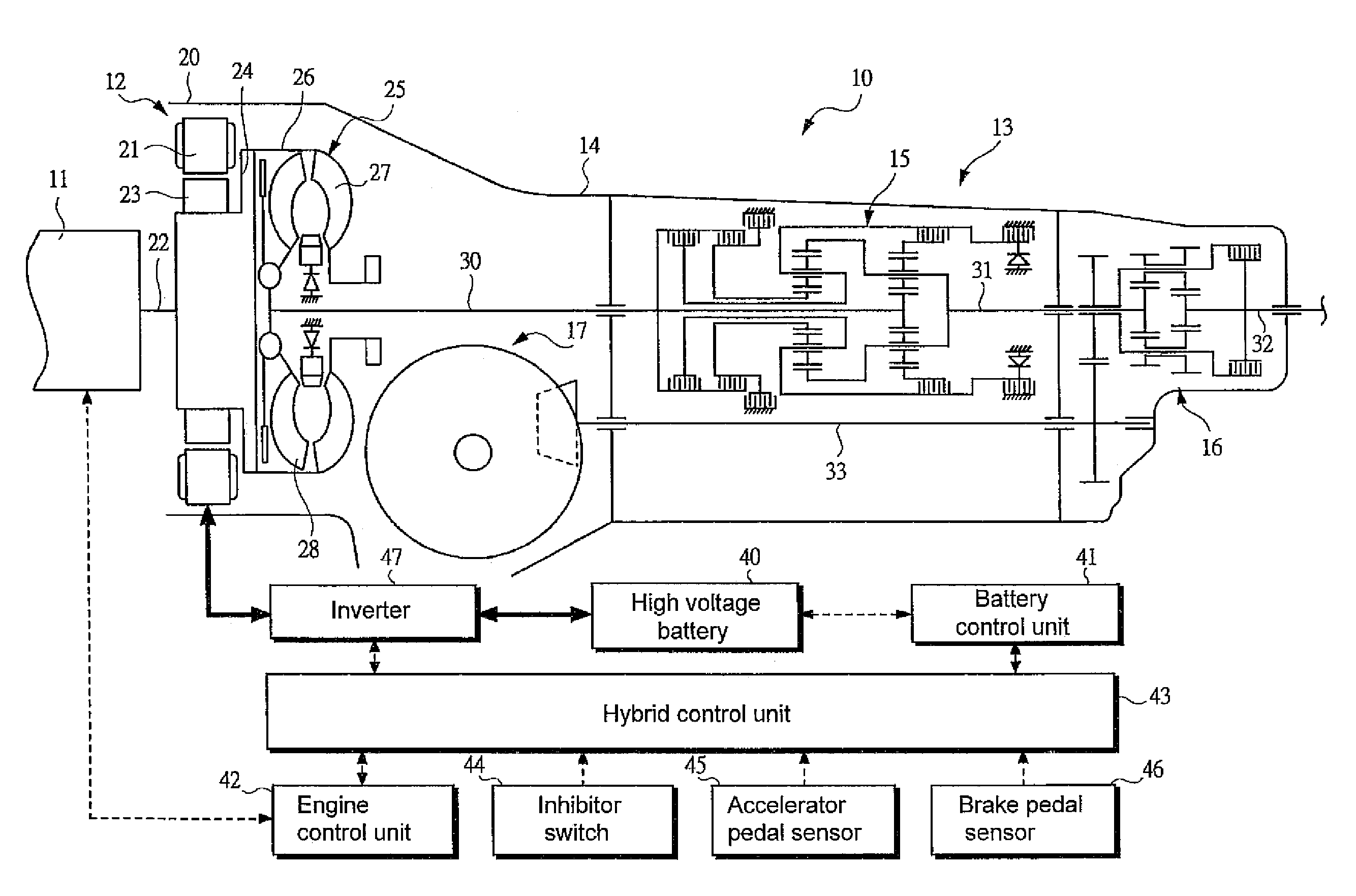 Diagnostic control device for a hybrid vehicle