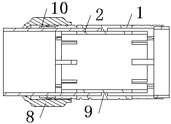 Disassembly type poultry farm feed conveying pipeline convenient to clean