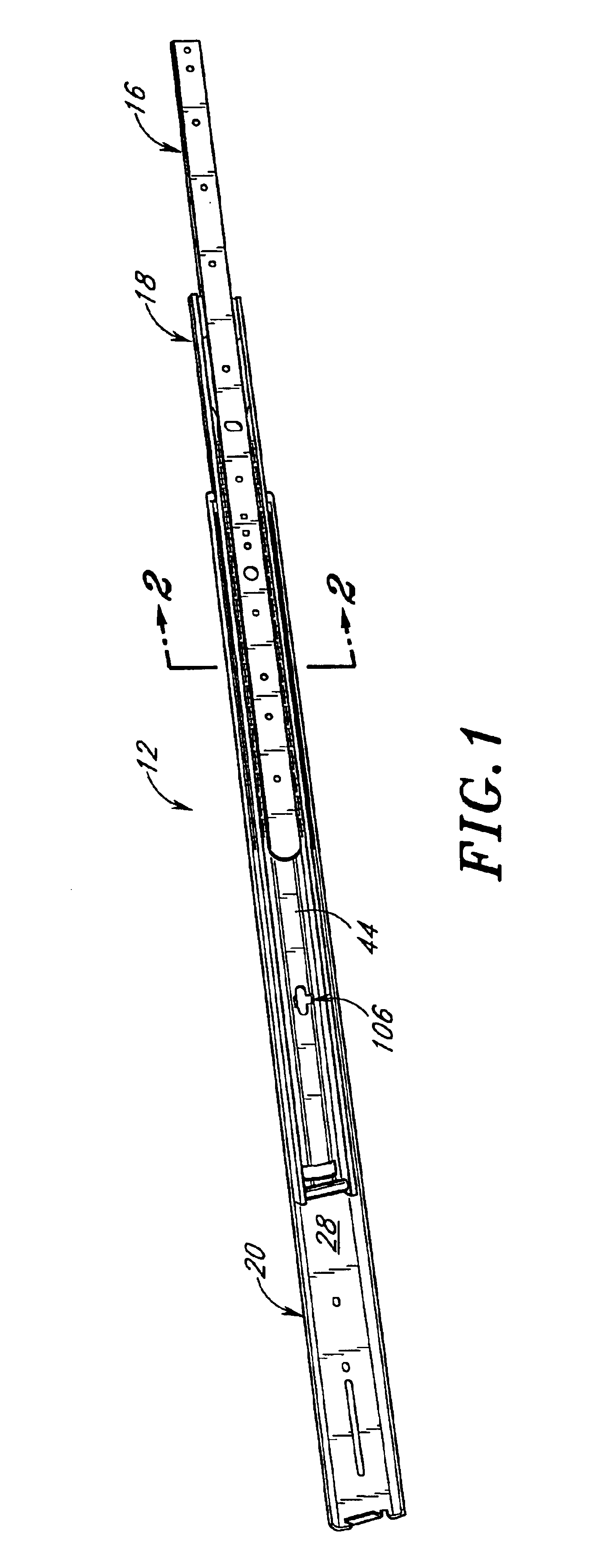 Front release for a slide assembly