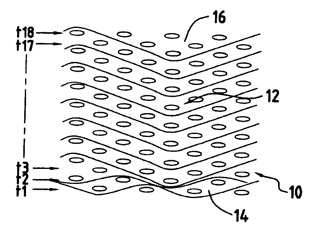 Reinforcing fibrous structure for a composite material and a part containing said structure