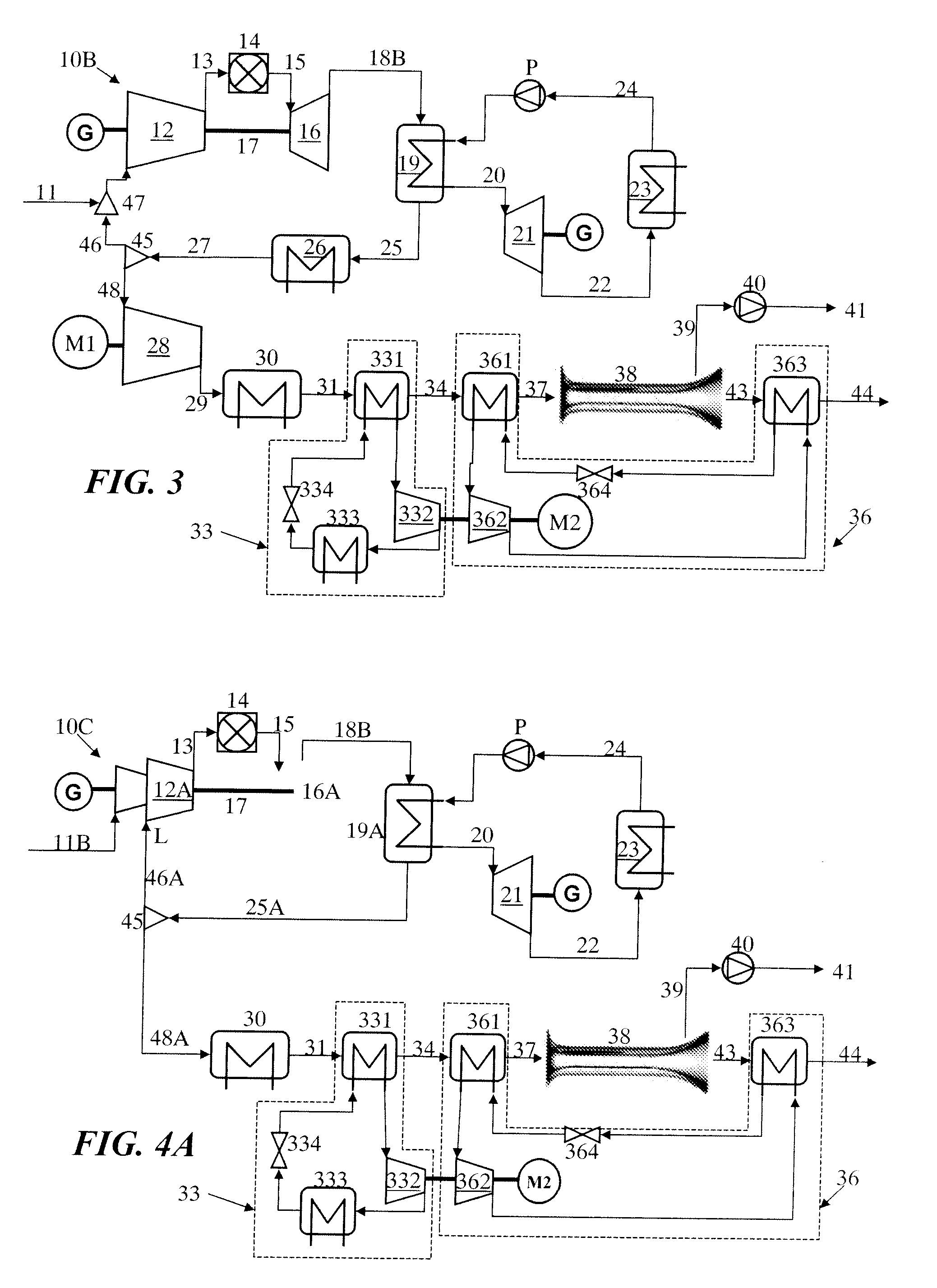 Low carbon emissions combined cycle power plant and process