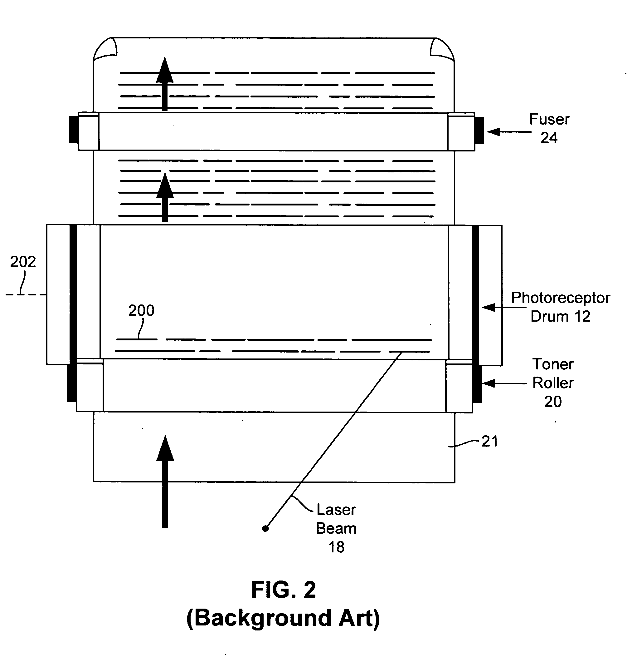 Laser printer with reduced banding artifacts