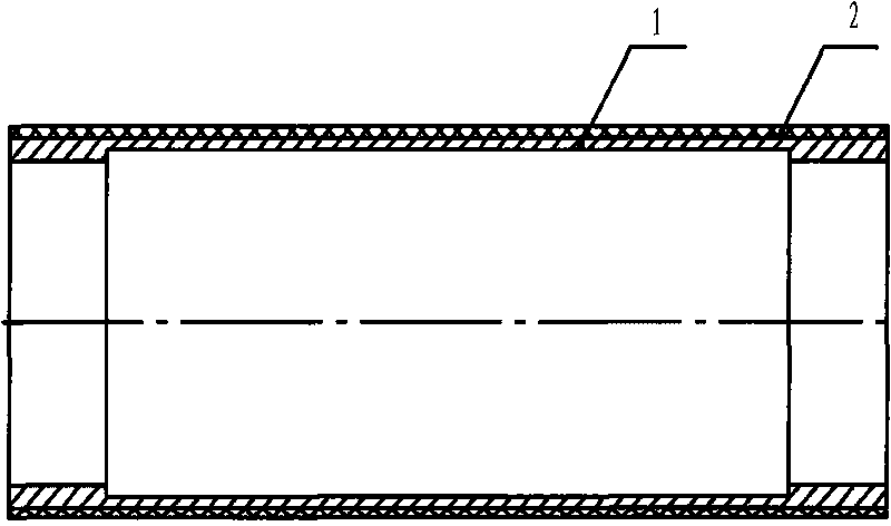 Method for processing high-precision thin-wall metal shell coated with glass fibre reinforced plastics