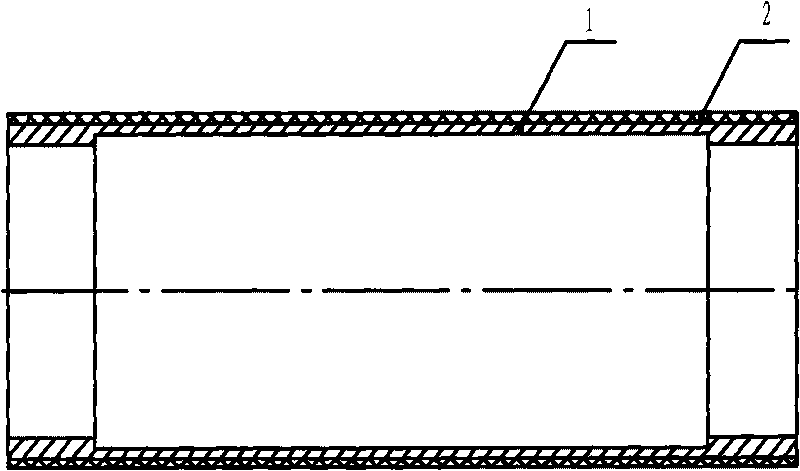 Method for processing high-precision thin-wall metal shell coated with glass fibre reinforced plastics