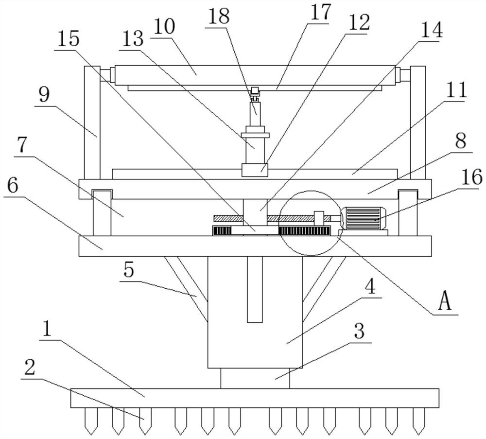 Bridge swivel device capable of rotating stably and construction method thereof