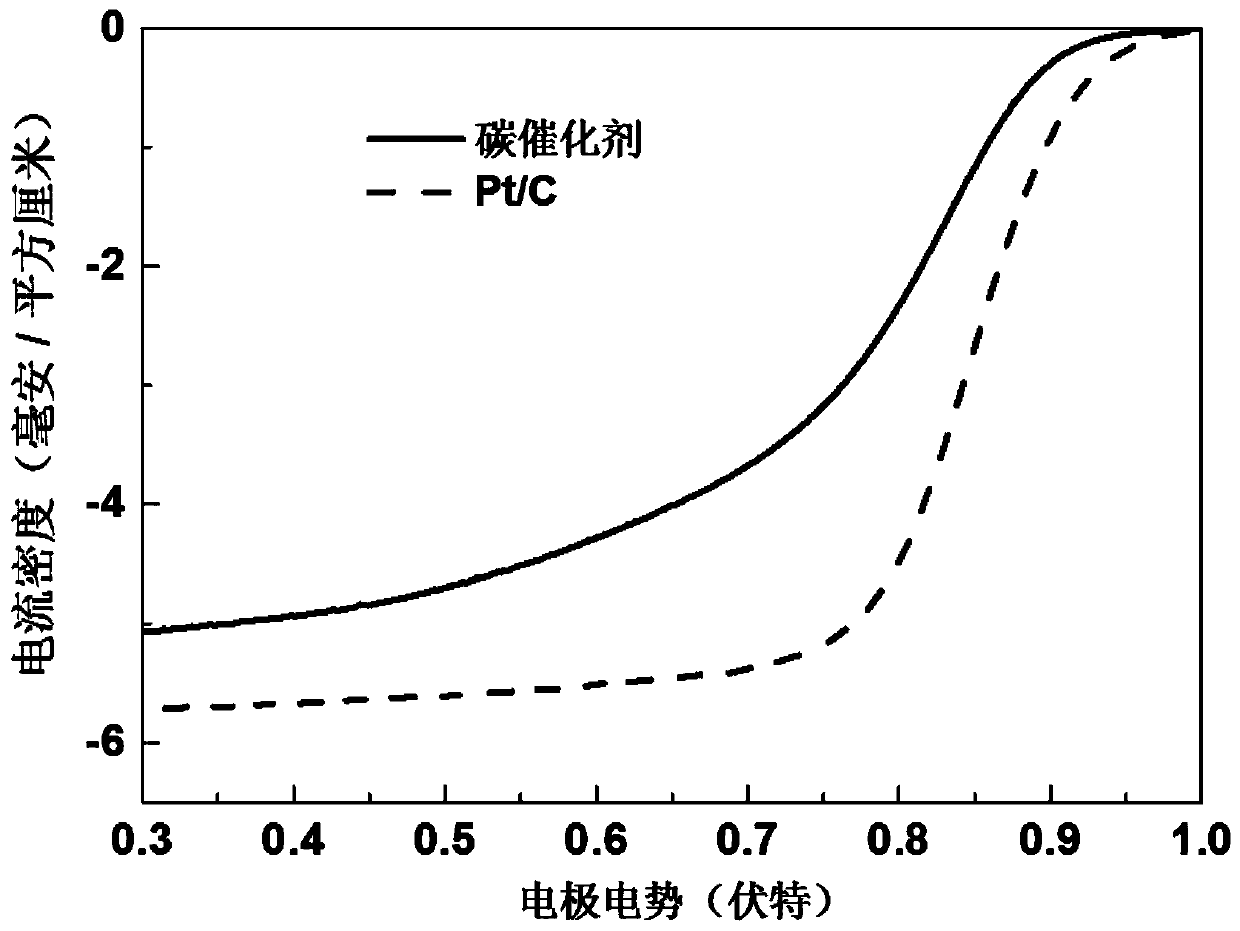 A kind of carbon template induces Fe-N growth to prepare the method of carbon catalyst and carbon catalyst