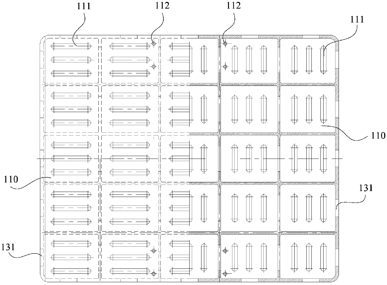 Double-surface core supporting plate