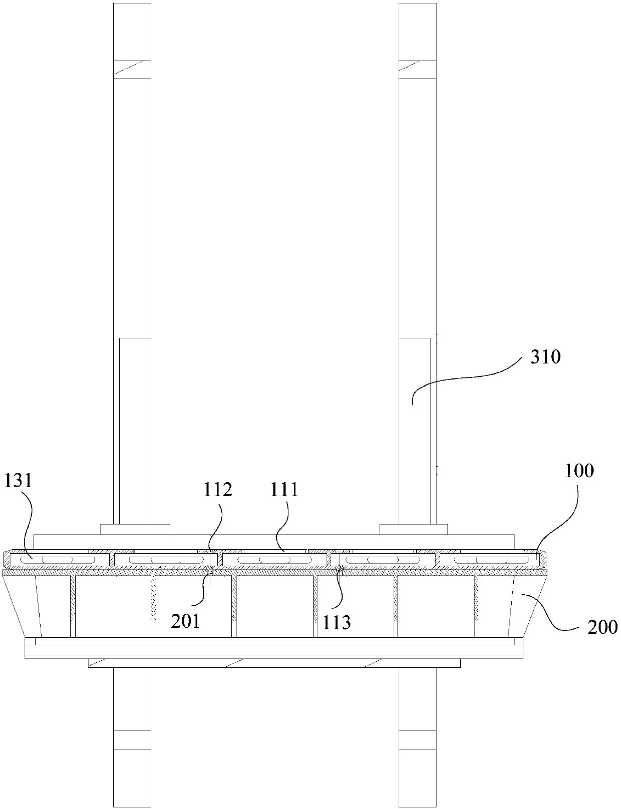 Double-surface core supporting plate