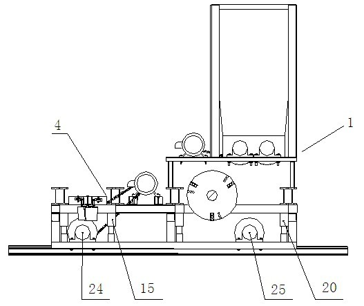 Sectional type all-in-one machine for distributing, breaking, cutting, turning, throwing and collecting sludge