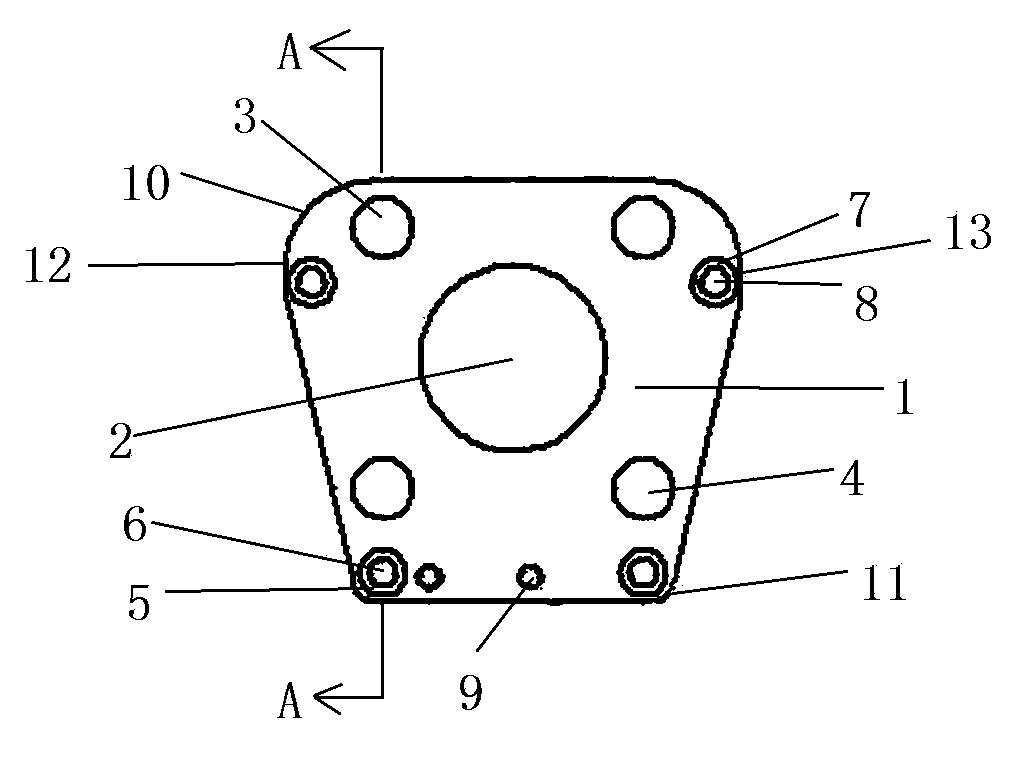 Motor installation plate of viscosity meter