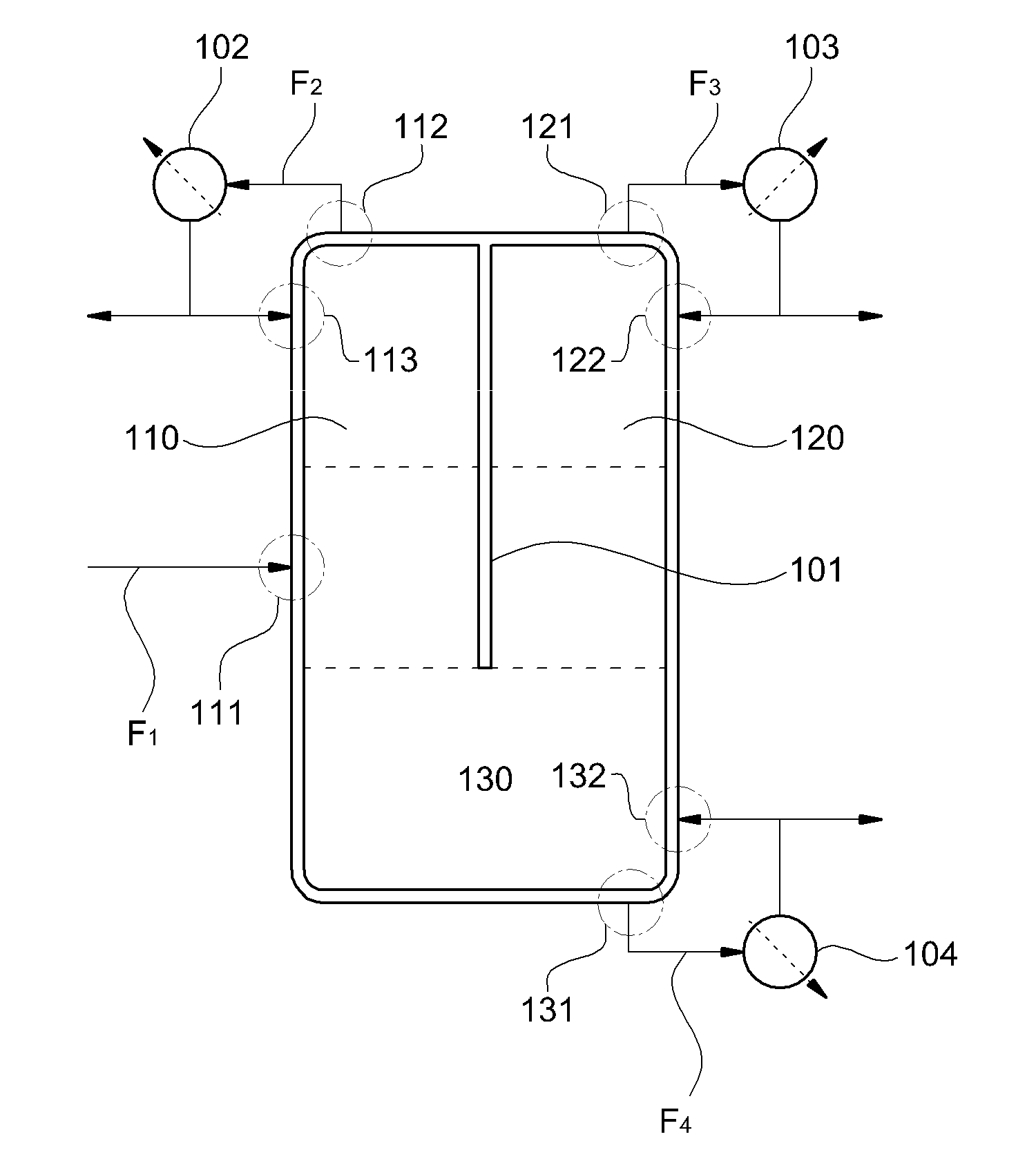 DIVIDED WALL DISTILLATION COLUMN (As Amended)