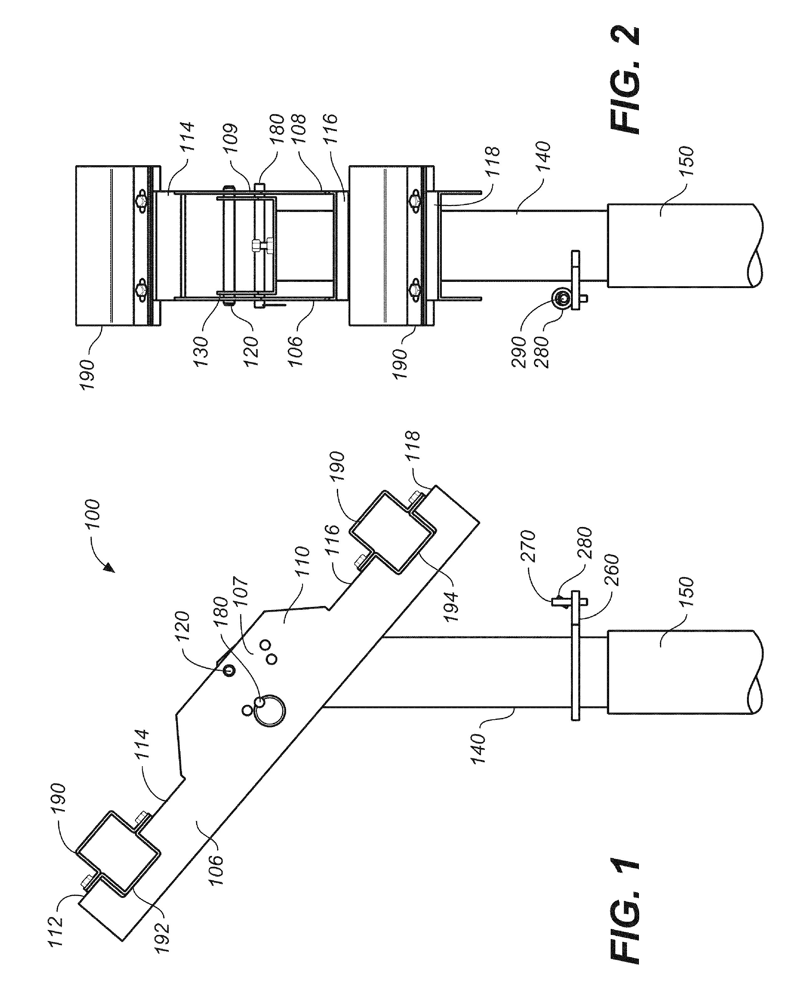 Adjustable tilt solar panel support system