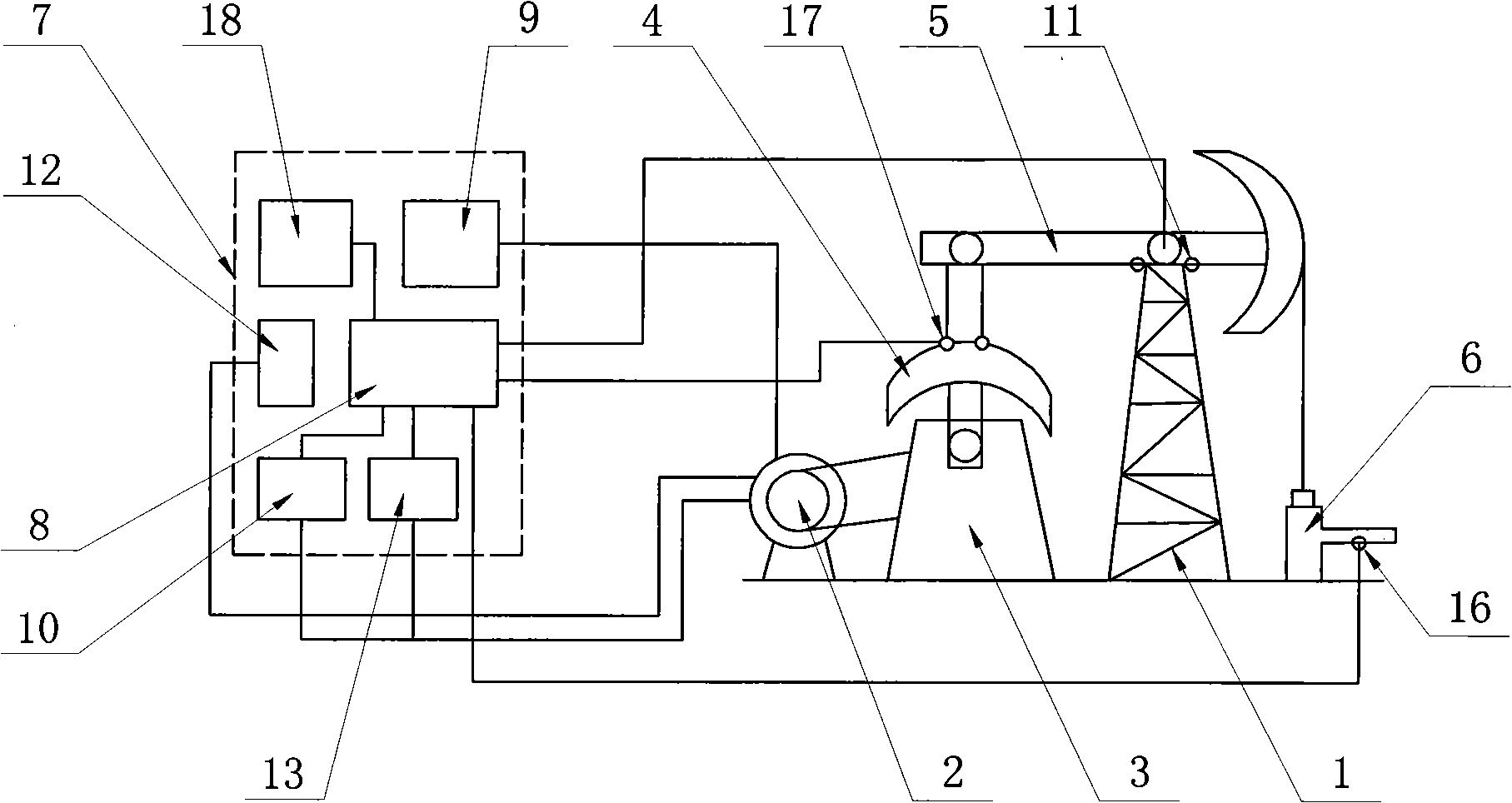 Energy-saving oil pumping machine