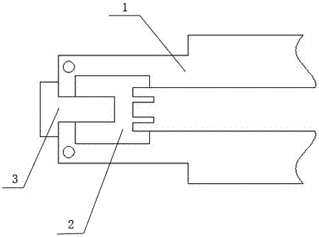 A connection structure of laser reflector mounting seat