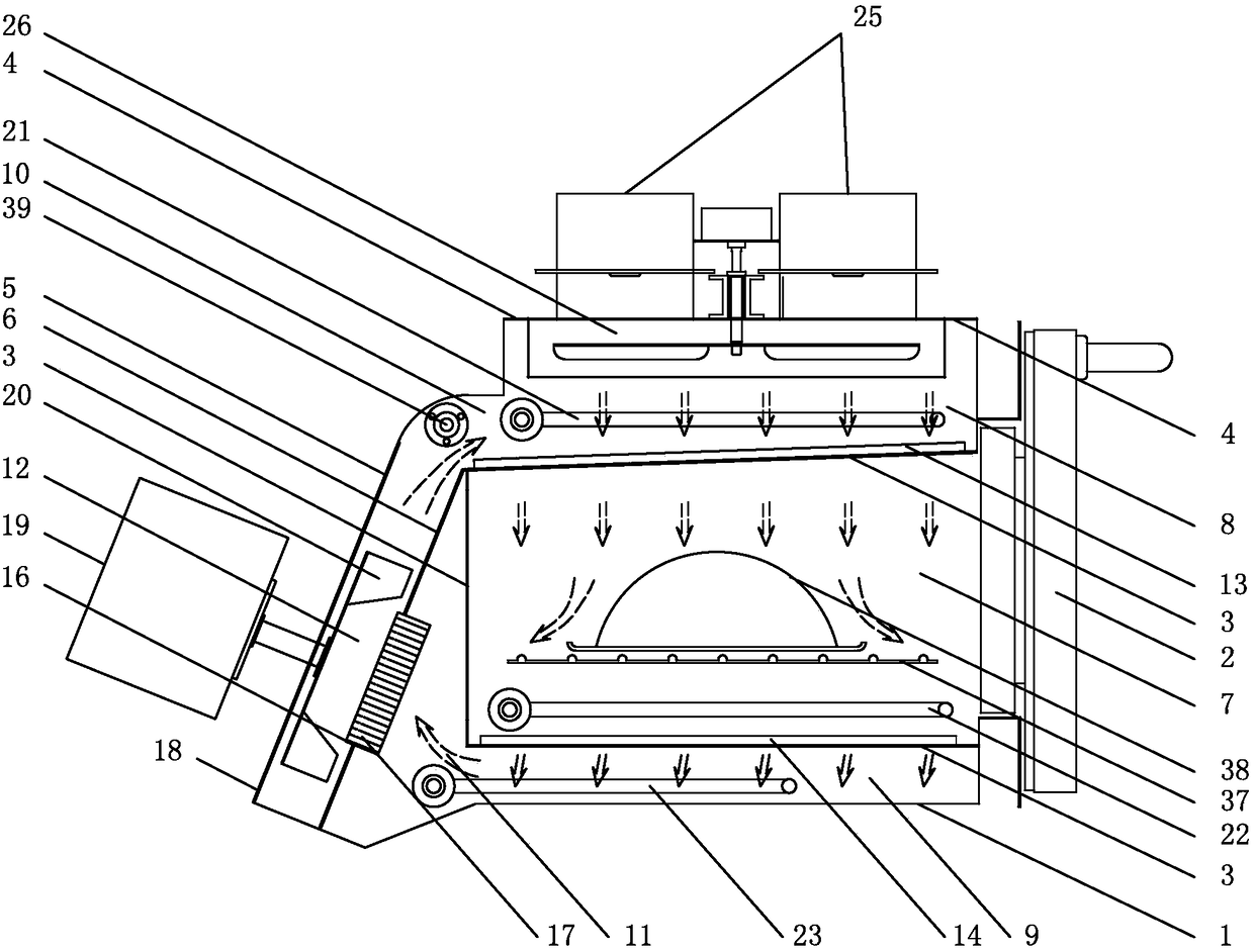 A microwave hot blast furnace body