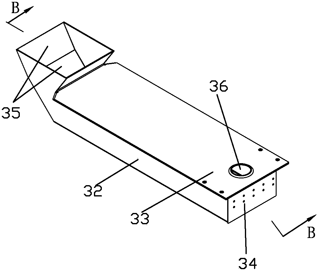 A microwave hot blast furnace body