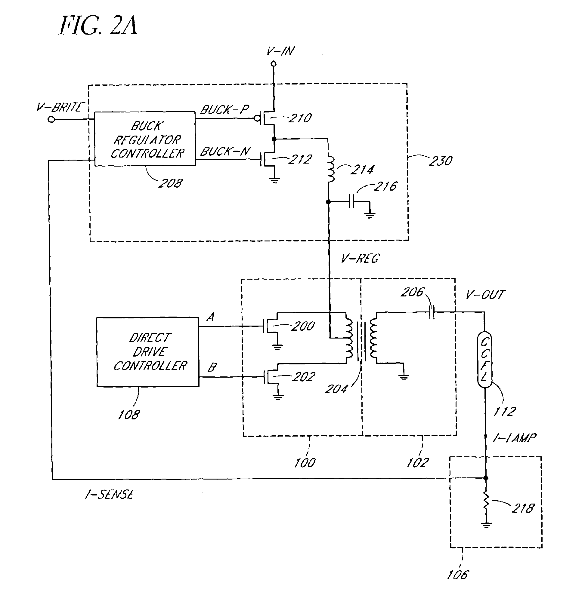 Lamp inverter with pre-regulator