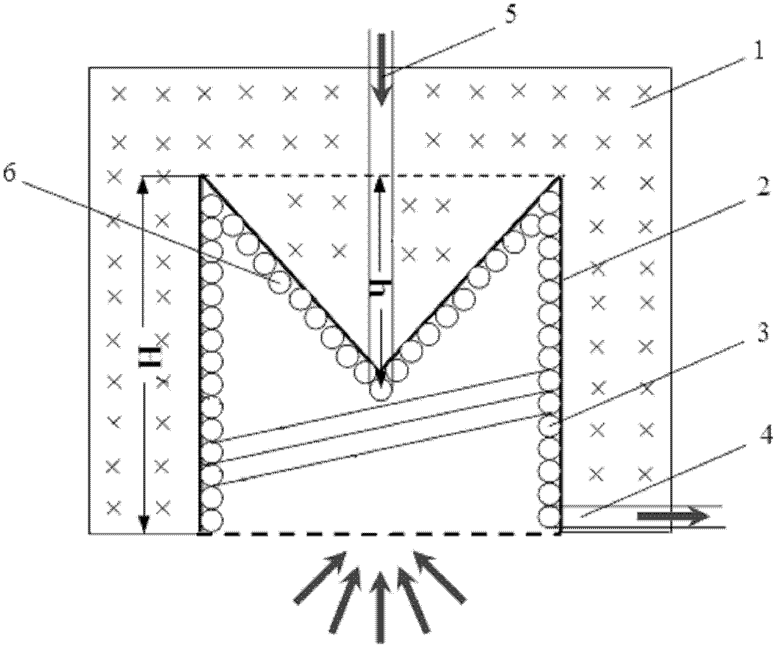 Cylindrical-cavity type solar heat absorber with internally-convex bottom surface