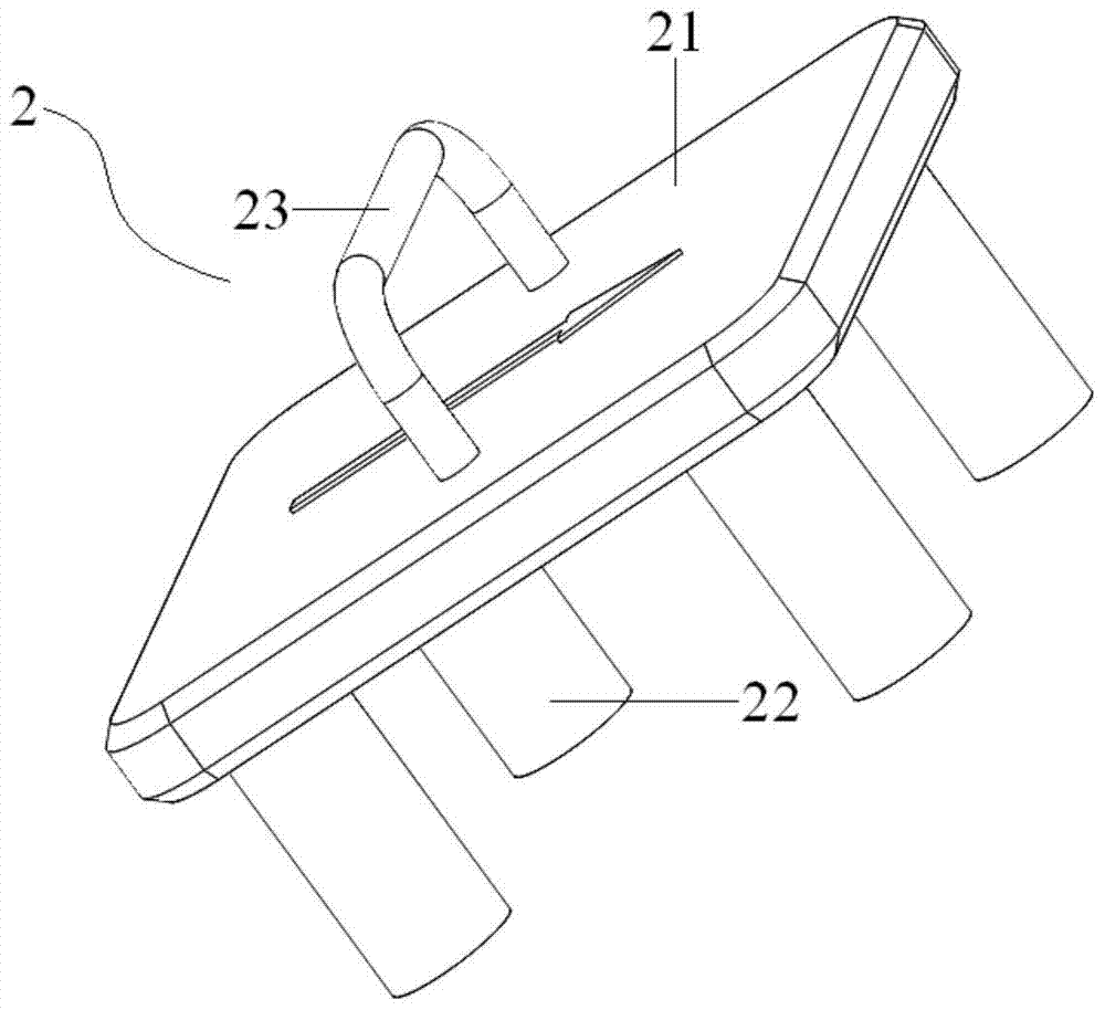 A gearbox support foot detection device