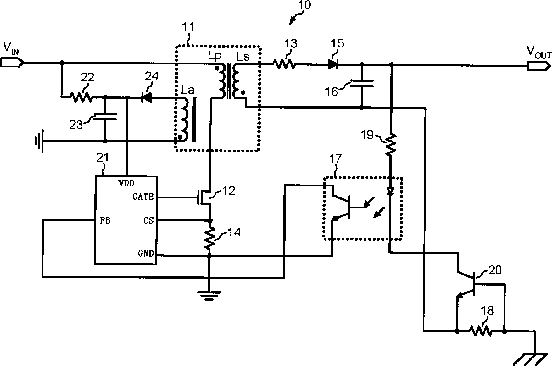 Primory feedback controller implementing high precision constant current output and method thereof