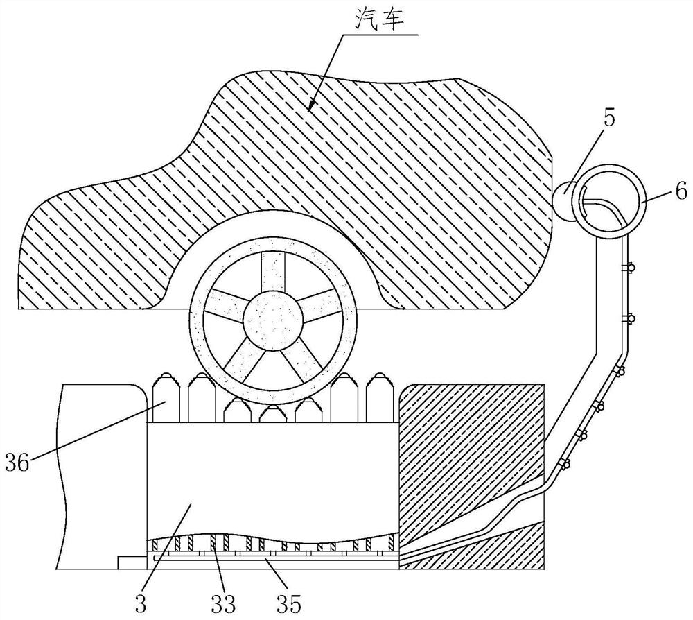 A parking space calibration device for an underground three-dimensional garage