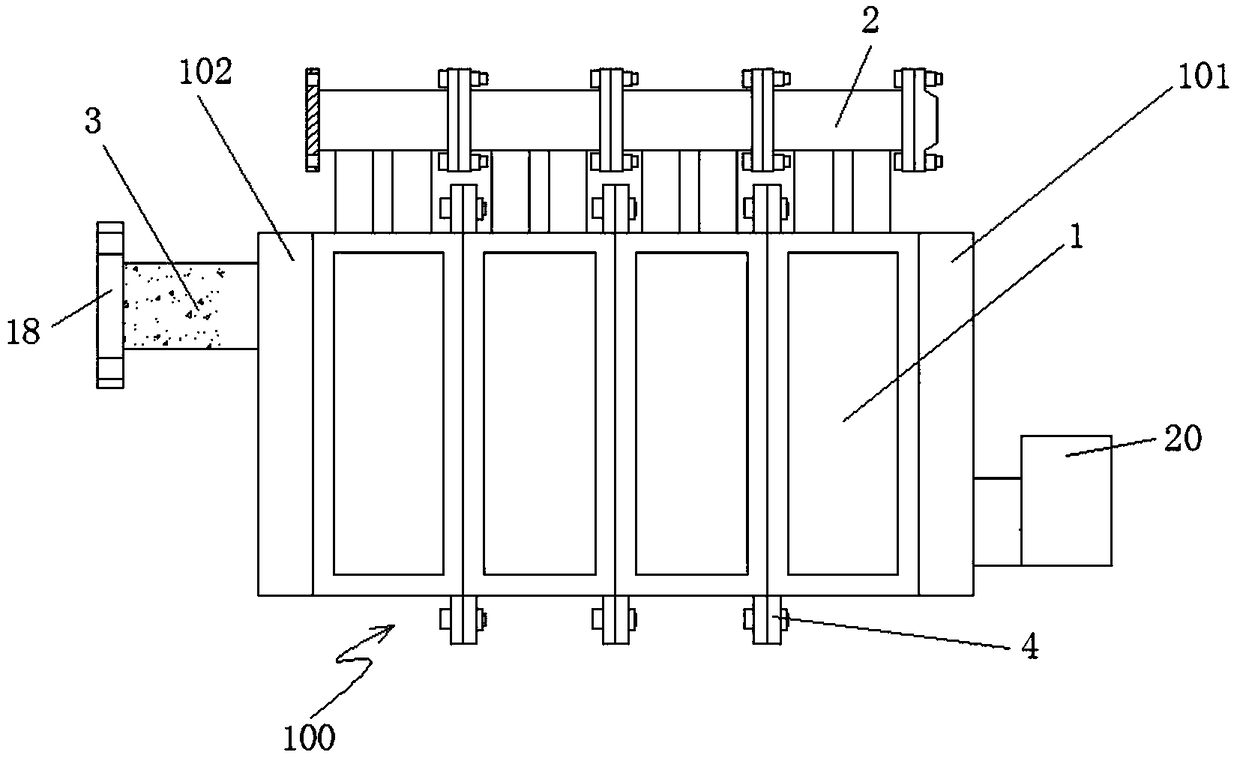 Fuel gas heating device with function of discharging bubbles through double water pipelines