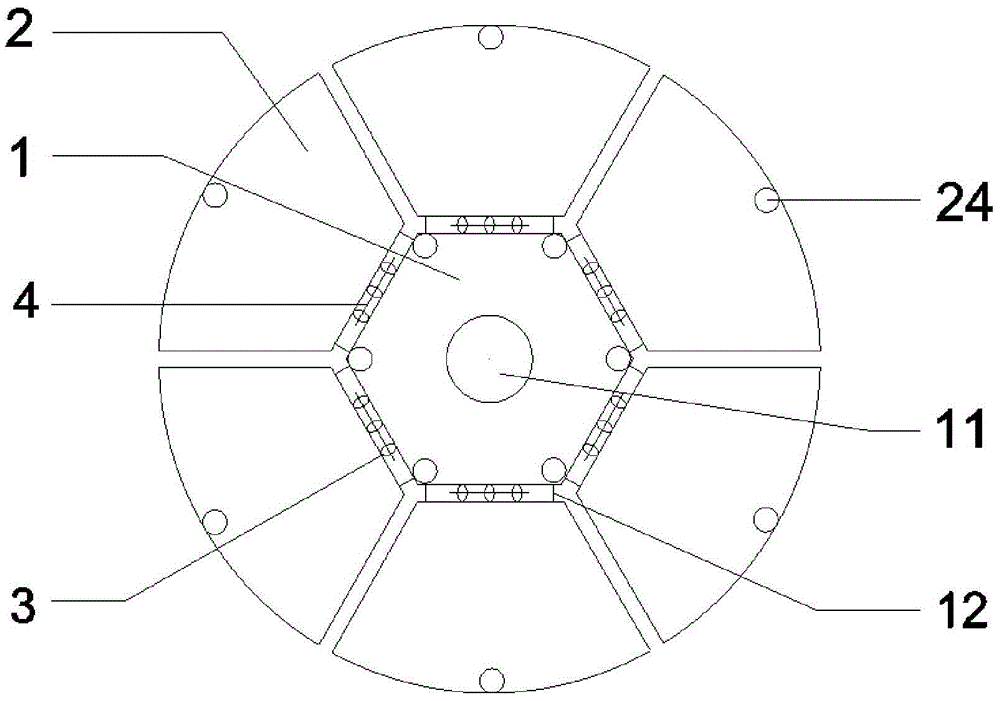 On-sea floating-type wind power generation platform capable of collecting wave energy and gathering group