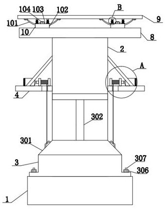 Quick connecting structure for damping type prefabricated pier and bearing platform