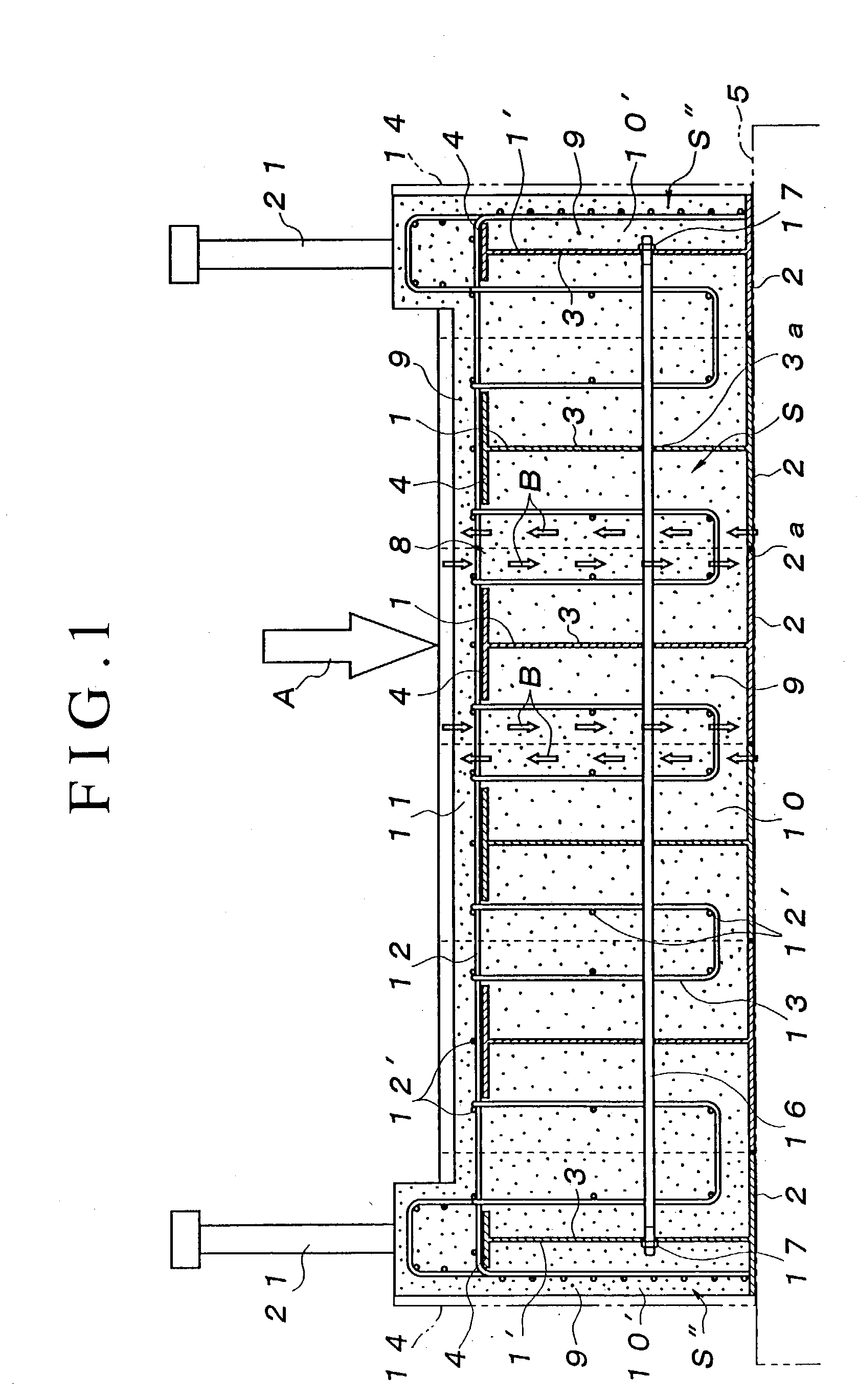 Structure of floor slab bridge