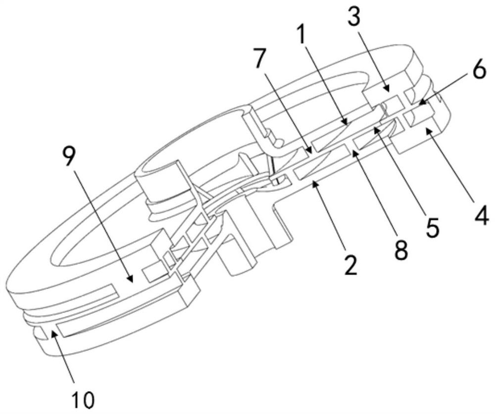 Low-noise centrifugal pump with staggered non-uniform symmetric impeller/guide vane structure