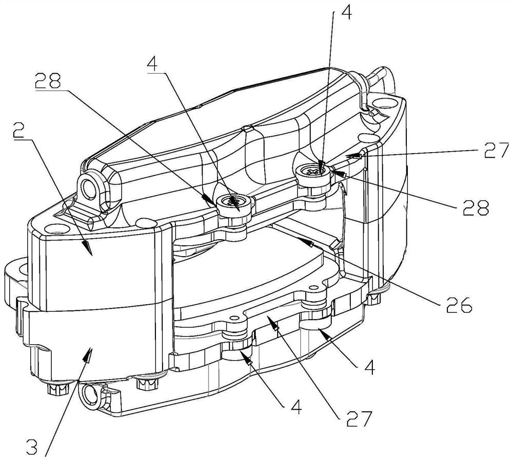 Rubber gasket type fixed caliper disc brake