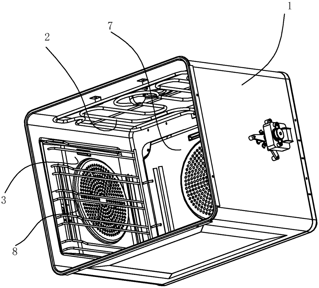 An oven liner structure