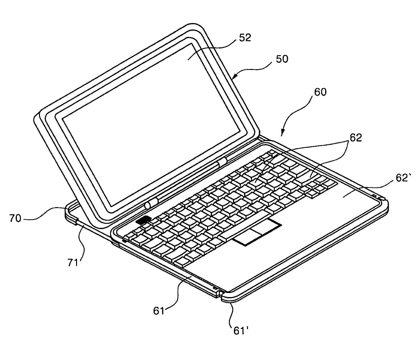 Supporting apparatus for portable computer