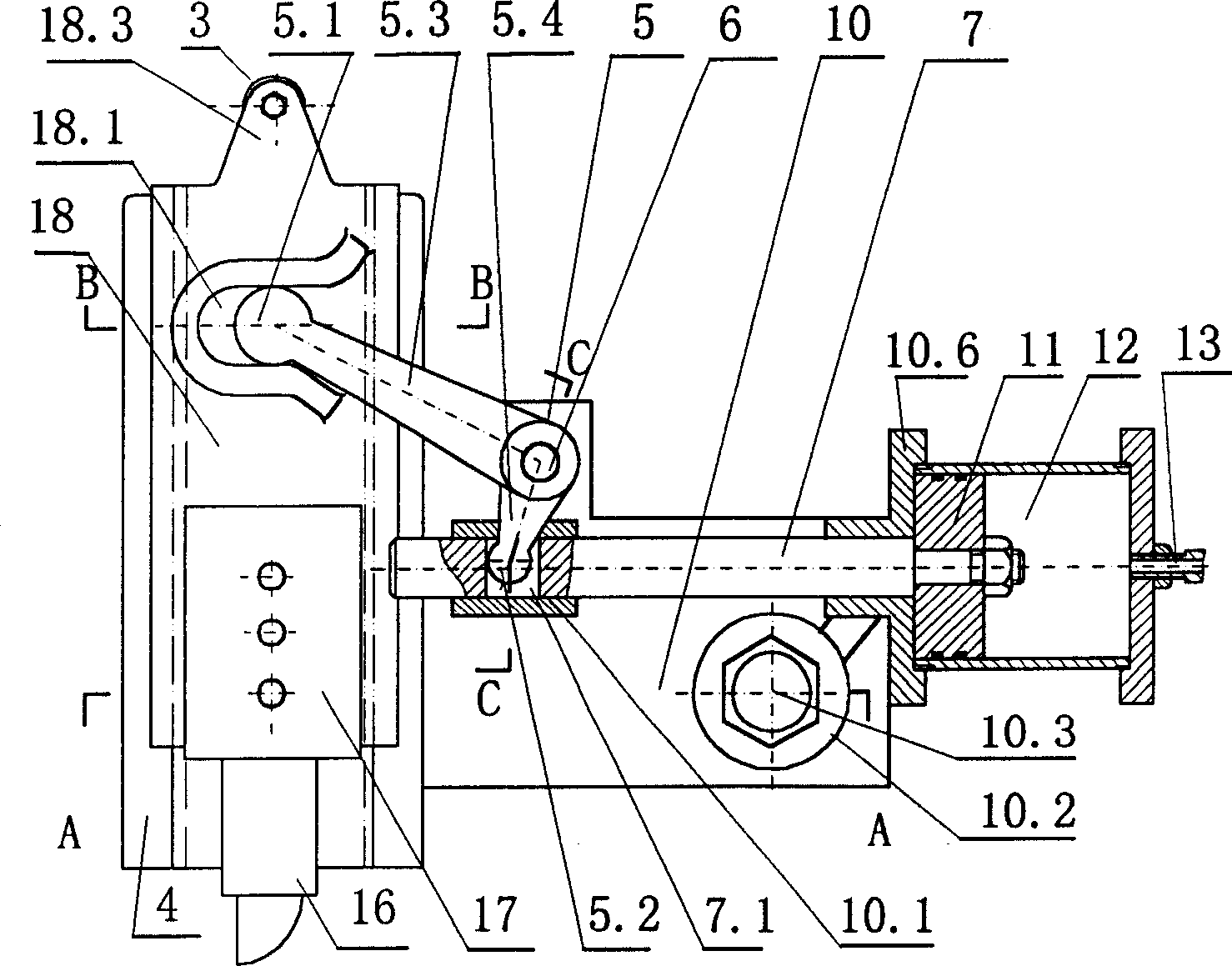 Piston top curved surface processing device for verticle lathe