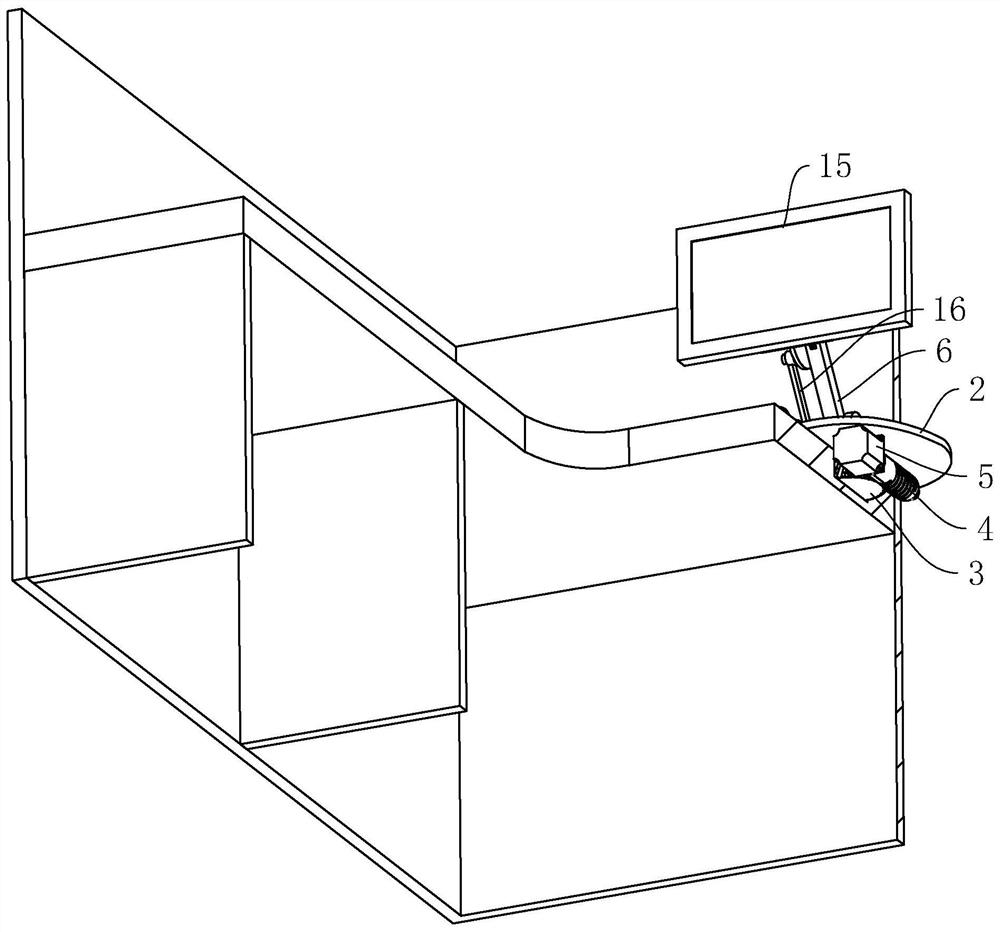 Adjustable clamping seat office table and display angle adjusting method