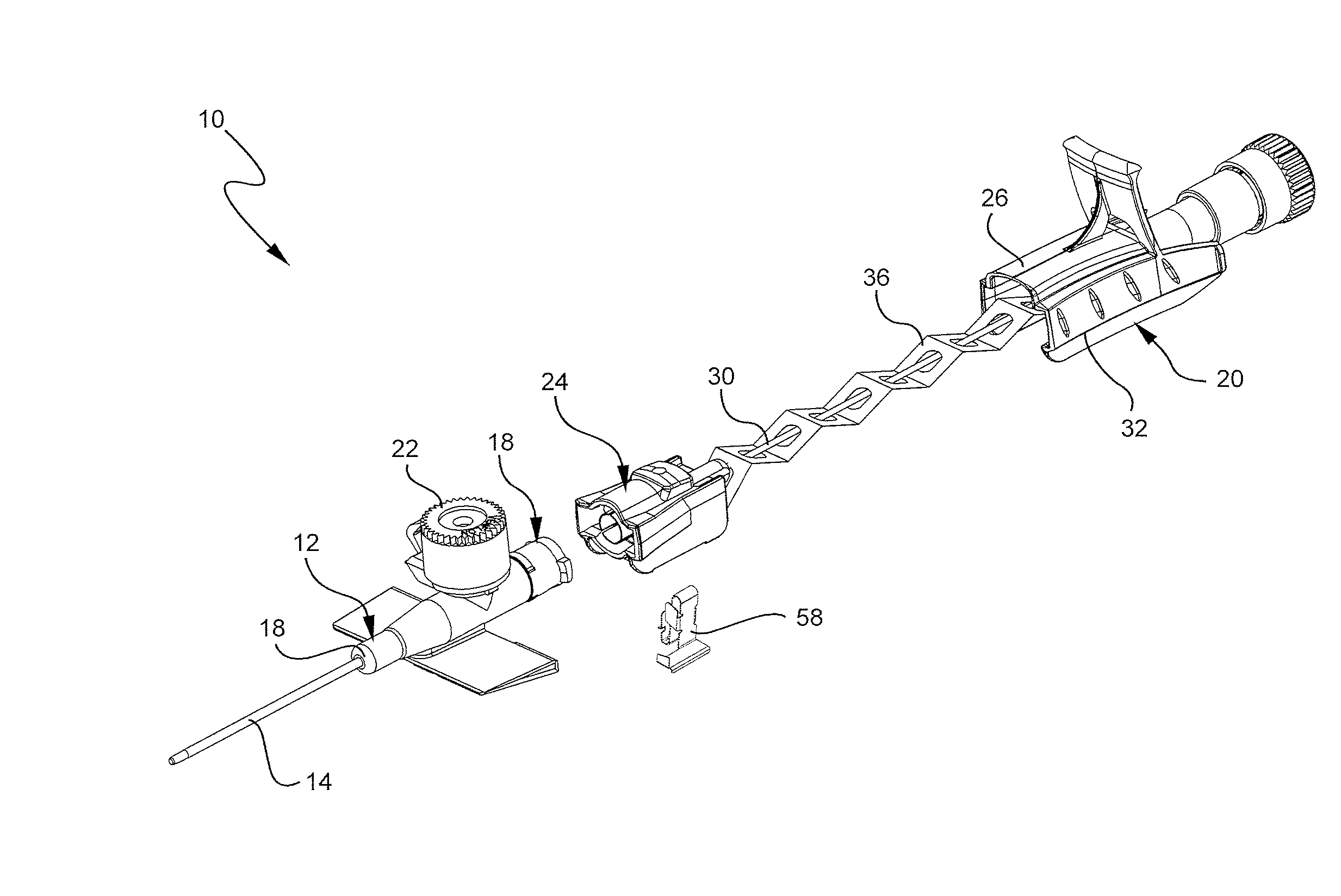 Reducing withdrawal force in a safety iv catheter