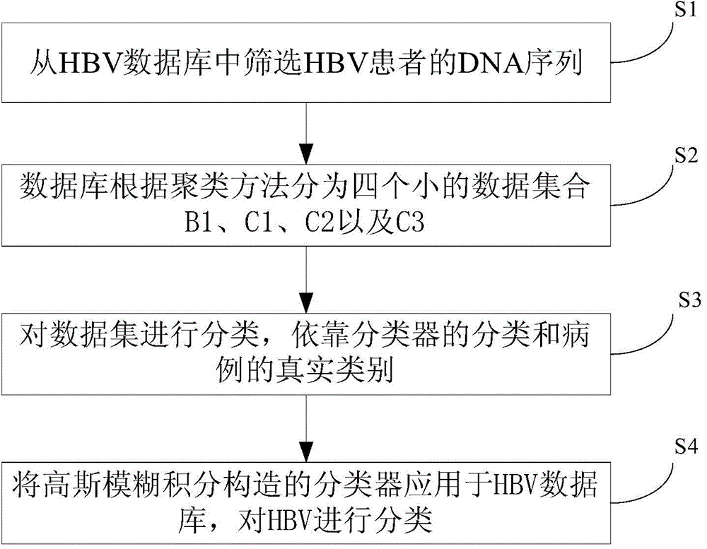 HBV classifying method based on Gaussian blur integrals